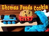 Cookie Monster get Cookies from Thomas the Electric Train with Salty.