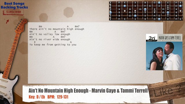 Ain't No Mountain High Enough - Marvin Gaye & Tammi Terrell Guitar Backing Track