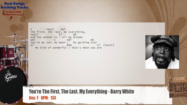 You're The First The Last My Everything - Barry White Drums Backing Track
