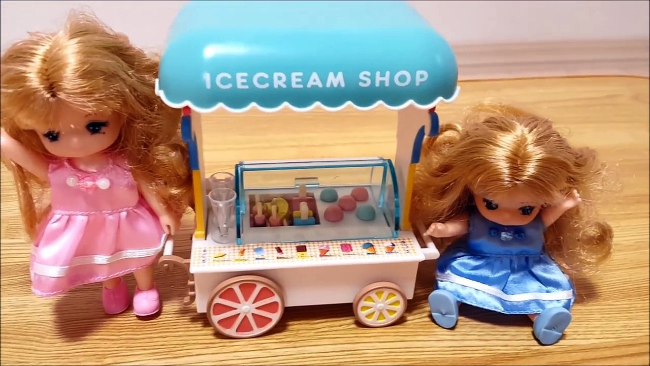 ミキちゃん マキちゃん リカちゃんの代わりにアイスクリーム屋さんで働くよ！ママやケリーちゃん...