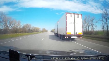 Truck driver fell asleep at the wheel