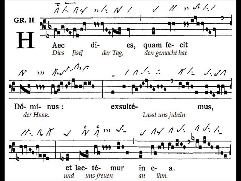 Graduale Haec dies, Dominica Resurrectionis (Pâques)