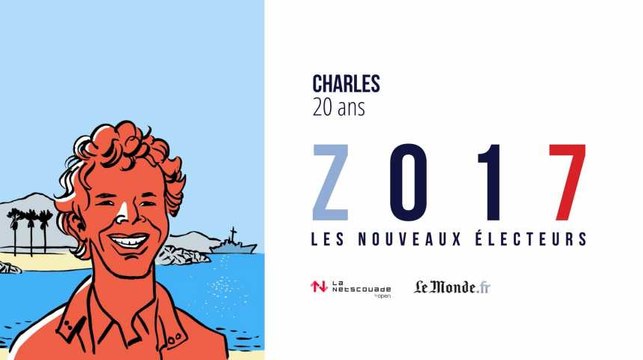 Ils sont appelés à voter pour la première fois en 2017 : Charles, 20 ans, en prépa littéraire à Toulon