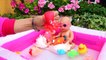 Twins Baby Doll splashing Giant Inflatable swimming pool with flo