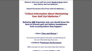 Electric Golf Cart Battery Guide