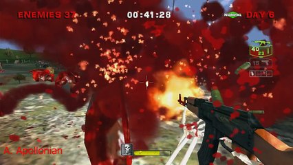 Blood and Bacon explosive ammo vs mutated pigs