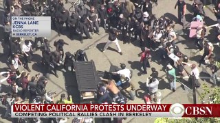 Pro- and anti-Trump protesters clash in Berkeley