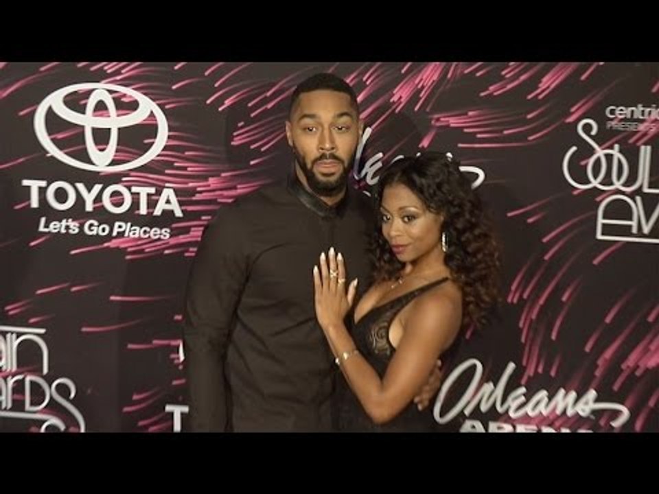 Bresha Webb & Tone Bell "Soul Train Awards 2015" Red Carpet