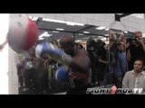 Manny Pacquiao vs. Timothy Bradley: Bradley works out on the timing bag