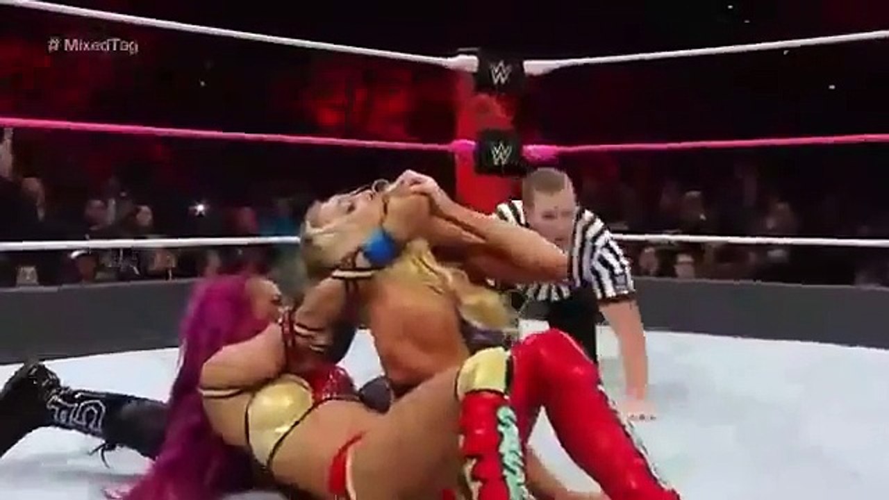WWE Man Vs Woman Roman Reigns vs Charlotte ( Sasha Banks vs Rusev ) 2017