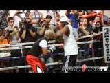 Floyd Mayweather jr. vs. Miguel Cotto: Mayweather workout video highlights