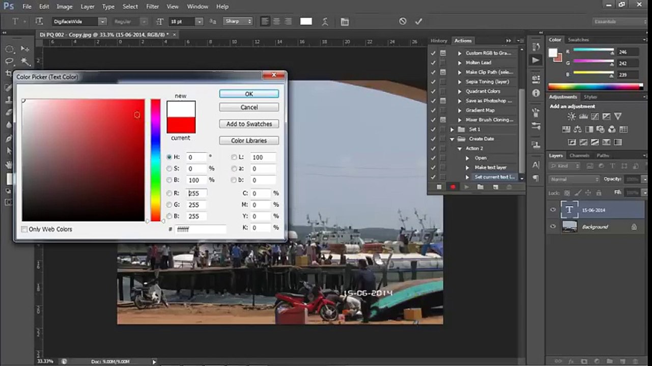 tự động thao tác chỉnh sửa ảnh trong photoshop cs6