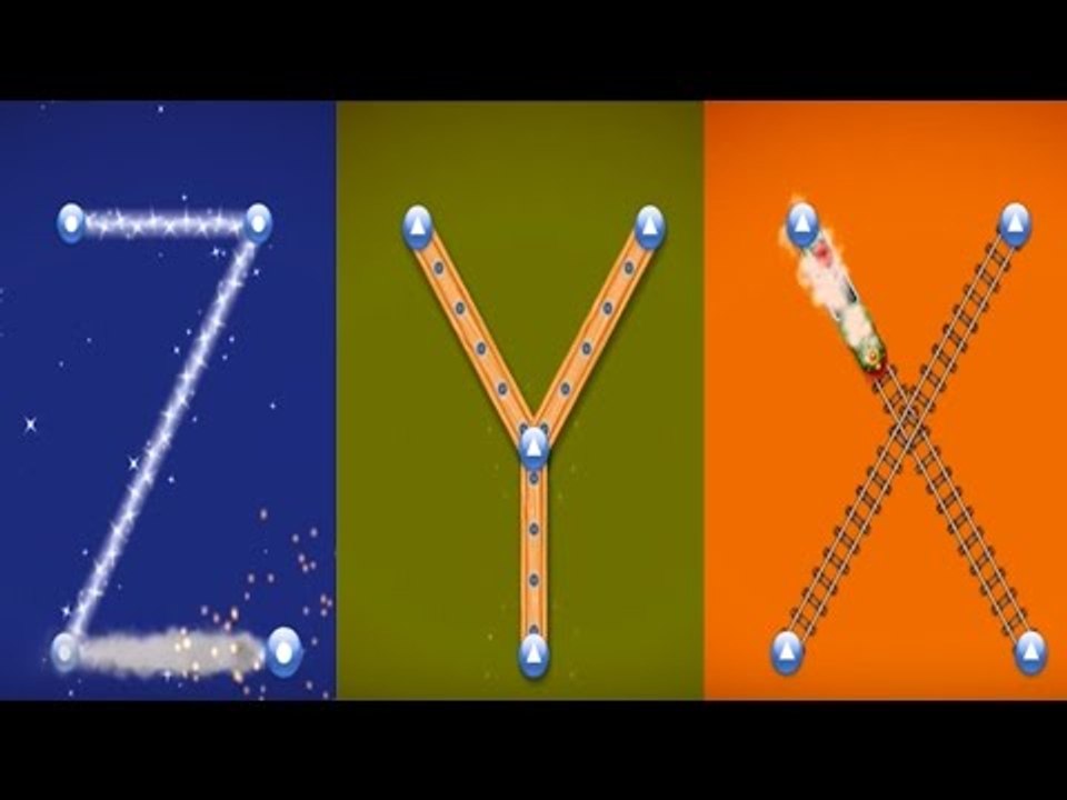 Learn how to write letter from Z to A | Alphabet ABC game for children - Letterschool