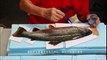 6 山本龍香がギンヒカリのカラー魚拓指導Instruction of printing rainbow fish