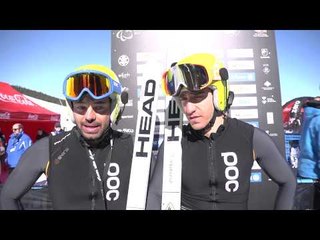 Jon Santacana and guide Miguel Galindo Garces talk about their super-G plans