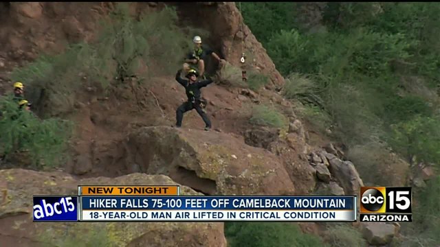 Hiker suffered critical injuries after fall on Camelback Mountain
