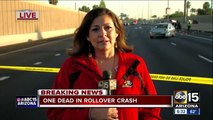 One dead in rollover crash on I-17 at Glendale Avenue