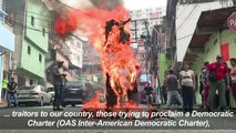 Maduro and Trump effigies set ablaze in Venezuela Easter ritual