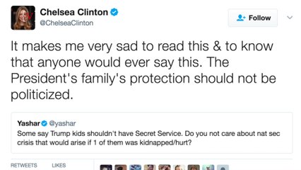 Chelsea Clinton Defends The Cost of Keeping President Trump's Family Safe