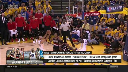 First Take   Do the Warriors need to be concerned after Game 1 vs Blazers   Apr 17, 2017