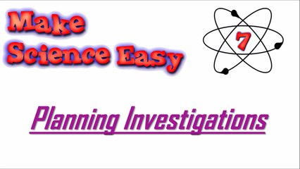 Scientific Literacy 5: Planning an Investigation