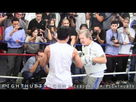 Manny Pacquiao vs. Juan Manuel Marquez: Pacquiao Media Work Out At Wild Card