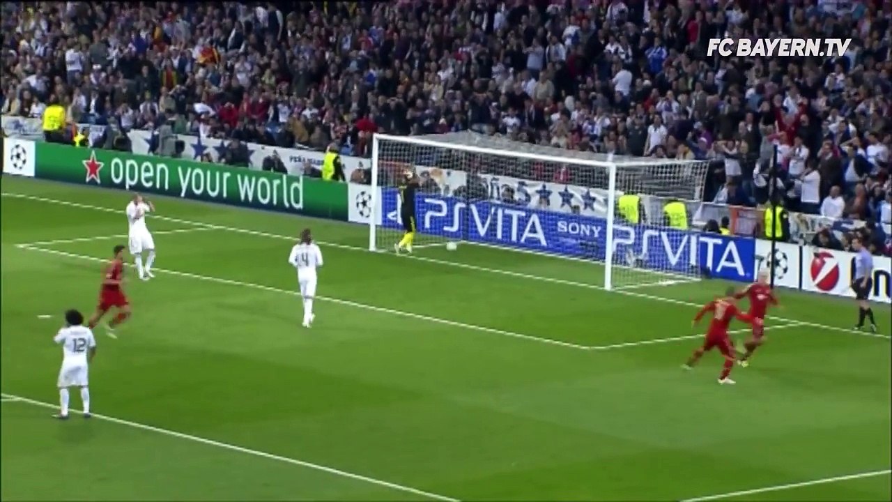 Robben's Penalty Secures Extra Time vs Real Madrid - 2011-12 Champions League
