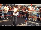 Floyd Mayweather Jr vs. Victor Ortiz- Mayweather Las Vegas Media Workout