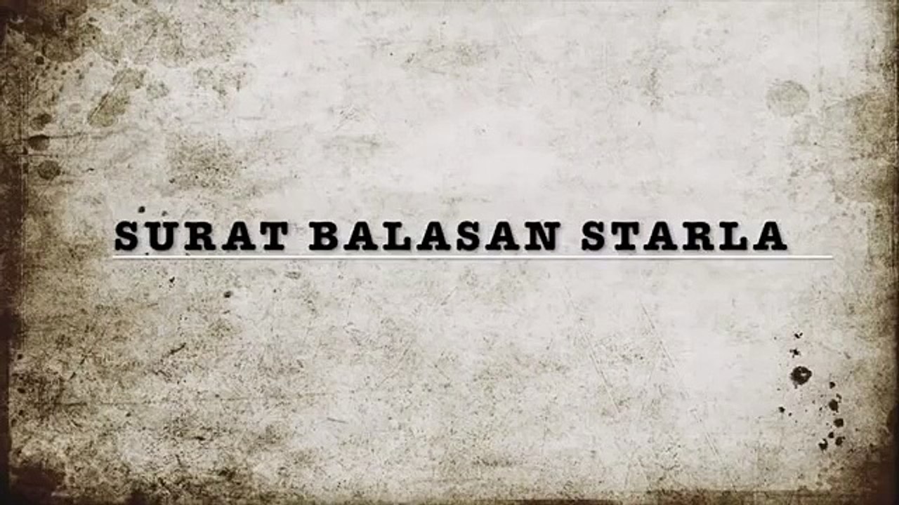 SURAT BALASAN STARLA