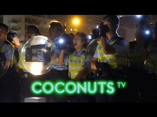 Hong Kong police crackdown on Lung Wo Tunnel