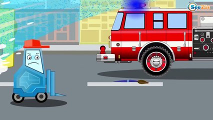 Yellow TRACTOR with Small CARS! Funny cartoon for kids and babies!