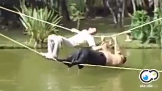 funny videos - crossing the river