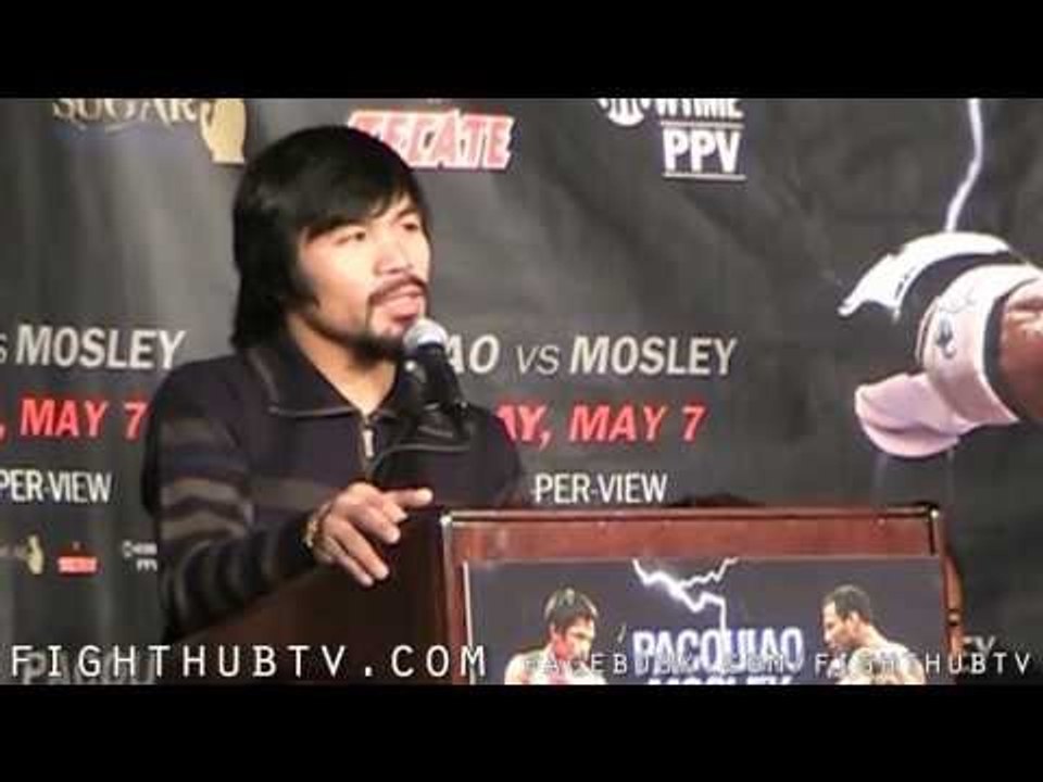 Manny Pacquiao vs. Shane Mosley Press Conference Highlights
