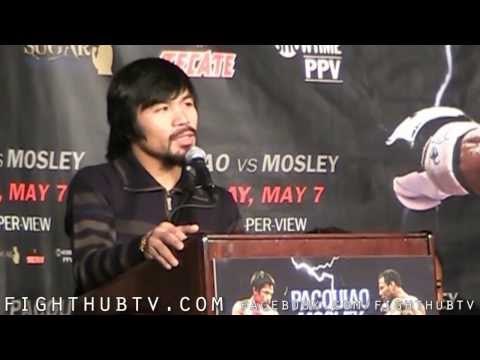 Manny Pacquiao vs. Shane Mosley Press Conference Highlights