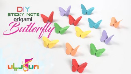 DIY Sticky-Note Butterfly Origami
