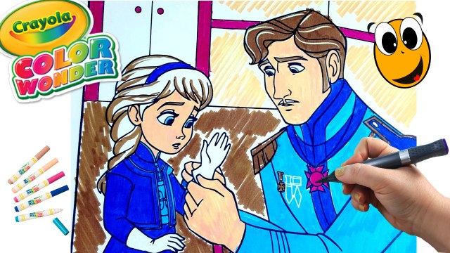 Crayola Coloring Pages Disney Frozen Queen Elsa Princess Anna Coloring Page Videos For Children