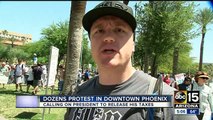 Dozens gather in Phoenix to call on President Trump to release his tax returns
