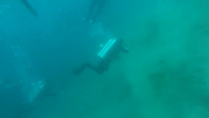 Un plongeur filme au bon moment ou un séisme sous-marin ce produit.