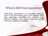 B2B Data Appending Services - B2B Capricorn