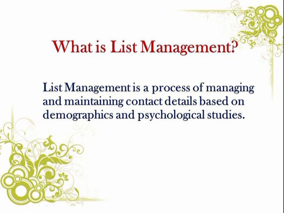 List Management services - B2B Capricorn