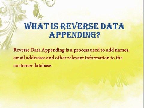 Reverse Data Appending Services - B2B Capricorn