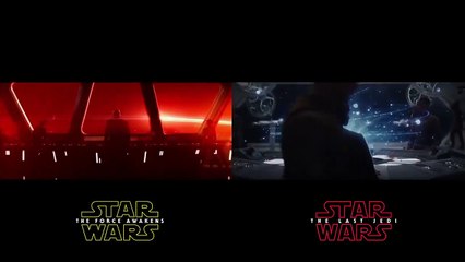 Star War : Les Derniers Jedi vs Le Réveil de la Force - comparaison des teasers