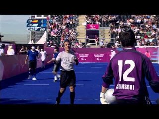 Football - Men's 5-a-side - Bronze Medal - ESP versus ARG - 2nd Half  - 2012 London Paralympic Games