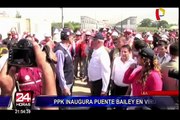 La Libertad: PPK inauguró puente Bailey en río Virú