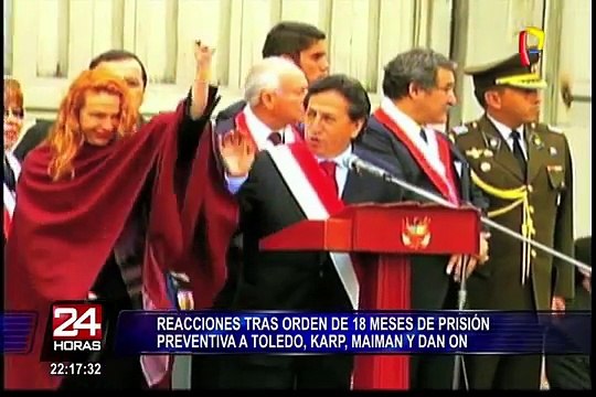 Reacciones tras orden de prisión preventiva contra Alejandro Toledo