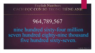 Lesson 1: Numbers (P8)_Nine Figure Numbers | Chủ đề : Số Gồm 9 Con Số | Học Từ Vựng Tiếng Anh Theo Chủ Đề