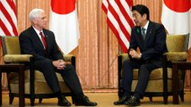 دیدار مایک پنس با شینزو آبه در توکیو و تاکید آمریکا بر مهار جاه طلبی های کره شمالی
