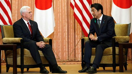 دیدار مایک پنس با شینزو آبه در توکیو و تاکید آمریکا بر مهار جاه طلبی های کره شمالی