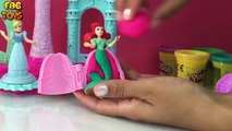 Play Doh Sparkle Dresses Disney Princess Dolls Ariel Cinderella   Royal Pal