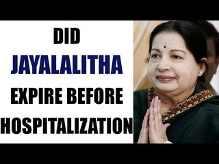 Jayalalithaa expired before being admitted to hospital, says IRS offical | Oneindia News